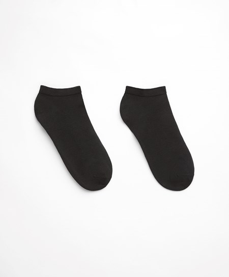 Oysho 2 Pairs Of Modal Trainer Socks Czarne | 986124WDV