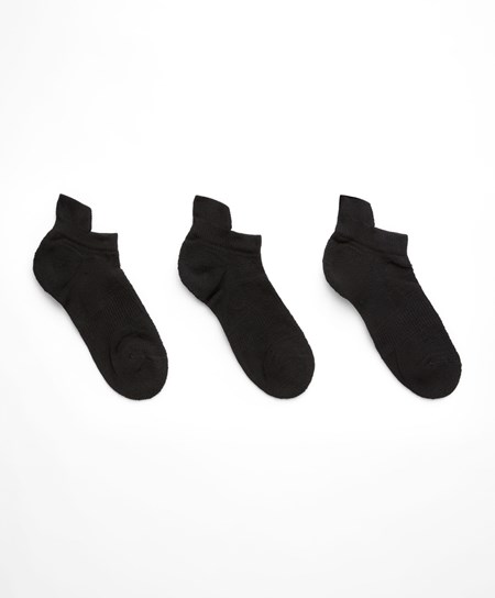 Oysho 3 Pairs Of Bawełniane Sports Trainer Socks Czarne | 786031XPY