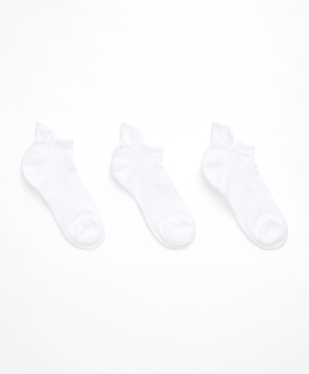 Oysho 3 Pairs Of Polyamide Sports Sneaker Socks Białe | 051964MIF