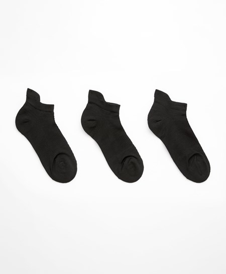 Oysho 3 Pairs Of Polyamide Sports Sneaker Socks Czarne | 960384ULS
