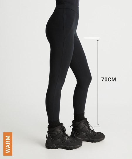 Oysho 70cm Warm Leggings Czarne | 710643WJS