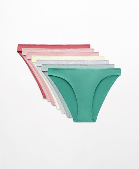 Oysho 7 Bawełniane Klasyczne Briefs Rosette | 628743JOH