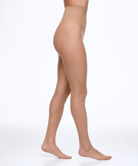 Oysho 8 Denier Komfort Tights Beżowe | 581207ZCH