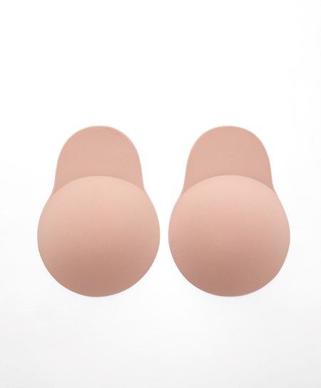 Oysho Adhesive Fabric Bust-enhancing Cups Beżowe | 842159JSF