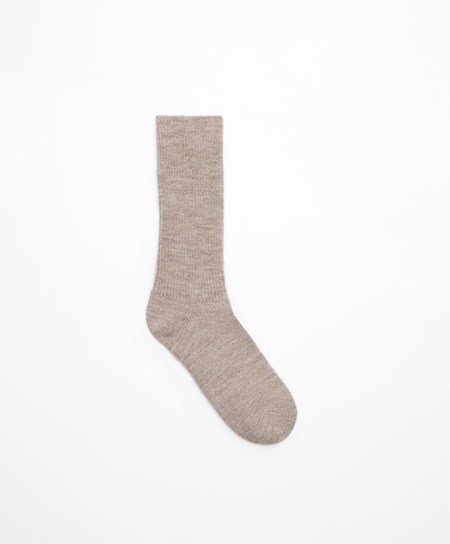 Oysho Alpaca Klasyczne Socks Mink | 069271DOW