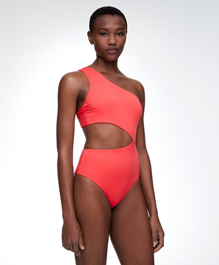 Oysho Asymmetric Trikini Koralowe | 015324PFK