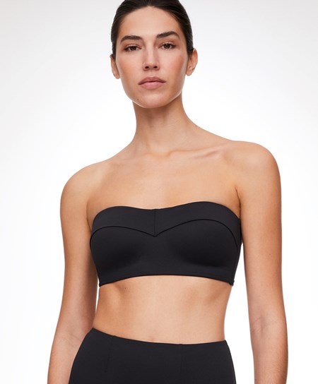 Oysho Bandeau Bustier Bikini Top Czarne | 810246SYL