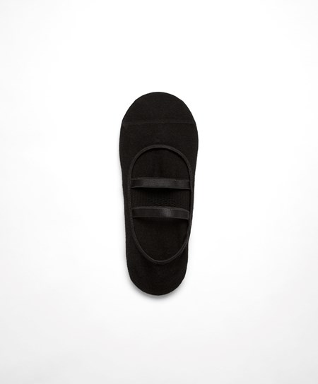 Oysho Bawełniane Joga And Pilates Socks Czarne | 893725VDW