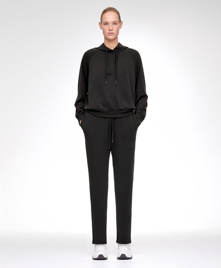 Oysho Black Modal Prosty Tracksuit Czarne | 381965HJA