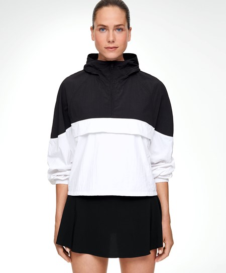 Oysho Colour Block Wody-repellent Kangaroo Jacket Czarne | 580371YLW