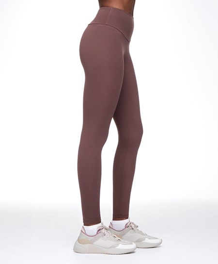 Oysho Comfortlux High-rise Ankle-length Leggings Washed Mahogany | 185940HBN