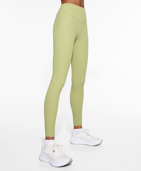 Oysho Comfortlux High-rise Ankle-length Leggings Zielone | 235749QGC
