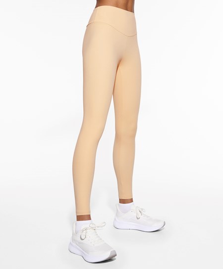 Oysho Comfortlux High-rise Ankle-length Leggings Vanilla | 706542JWQ