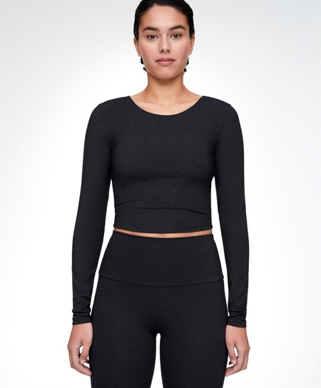 Oysho Comfortlux Long-sleeved T-shirt Ciemny Szare | 197523MYZ