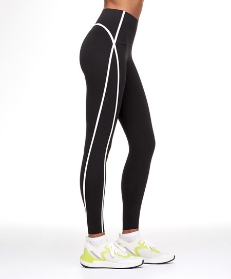 Oysho Compressive Biegania Leggings Czarne | 980321NUX