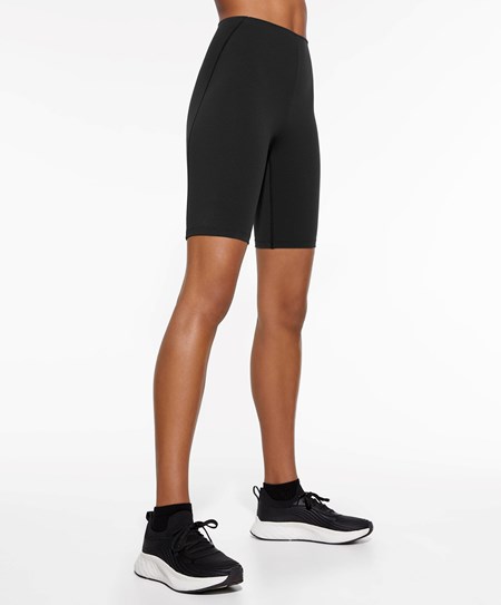 Oysho Compressive Core Control 25cm Cycle Leggings Czarne | 352786IMQ