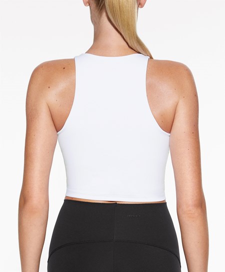 Oysho Compressive Tank Top Białe | 563012QWK