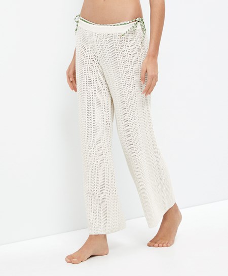 Oysho Crochet Trousers Bone Whte | 694825QPT