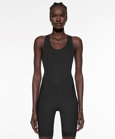 Oysho Cycling Krótkie One-piece With Straps Czarne | 963107UGL