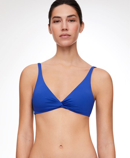 Oysho Draped Halter Bikini Top Niebieskie | 635742EKH