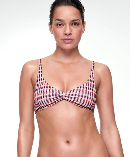 Oysho Extra Soft Halter Bikini Top Pomarańczowe | 615820ZAW