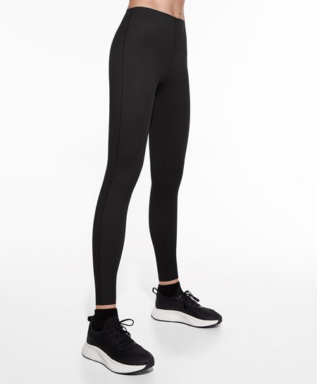 Oysho Extra-compressive Core Control 65cm Ankle-length Leggings Czarne | 280561ZKT