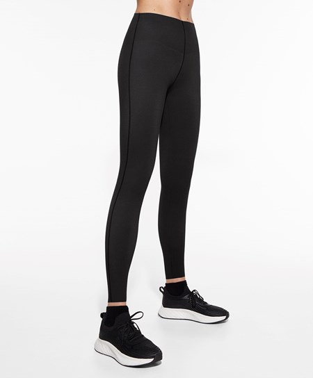 Oysho Extra-compressive Raise Up 65cm Ankle-length Leggings Czarne | 372018EJQ