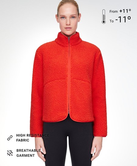 Oysho Faux-shearling Krótkie Jacket Pomarańczowe | 192374XIG