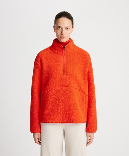 Oysho Faux-shearling Sweatshirt Pomarańczowe | 508367VME