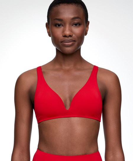 Oysho Halterneck Bikini Top Czerwone | 407936QXA