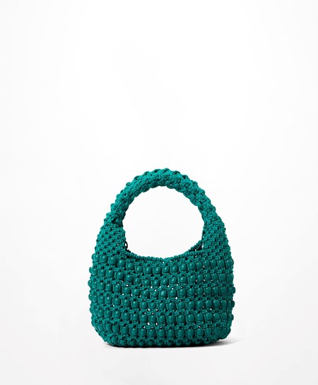 Oysho Handbag With Paskiem And Little Ball Details Turkusowe | 369508GAW