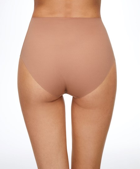 Oysho High-waisted Invisible Laser-cut Briefs Tan | 076934RSQ
