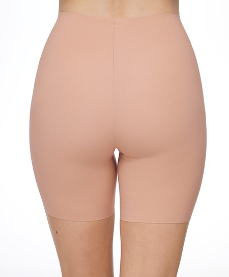 Oysho High-waisted Invisible Laser-cut Cycle Shorts Beżowe | 286473ZEW