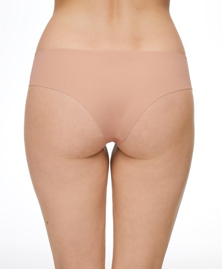 Oysho Invisible Laser-cut Brazilian Briefs Beżowe | 146975SHG