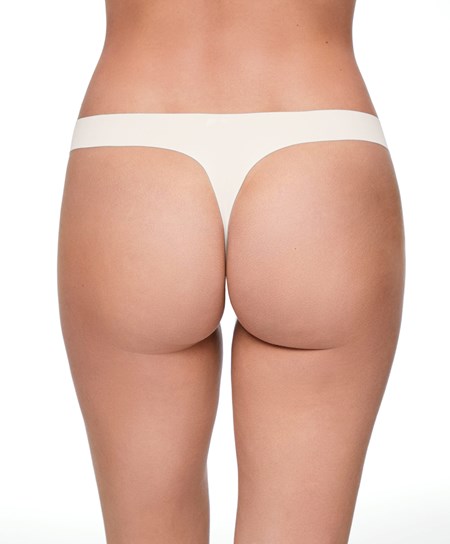 Oysho Invisible Polyamide Stringi Pale Ecru | 936051EFH