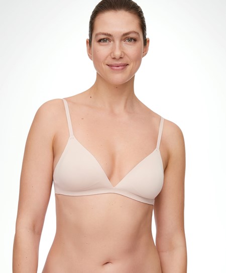 Oysho Invisible Polyamide Triangle Bra Almond | 302685UBO