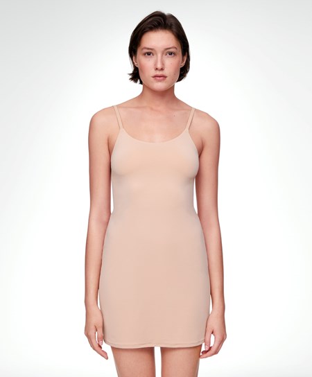 Oysho Invisible Z Paskami Slip Beżowe | 961358UNC