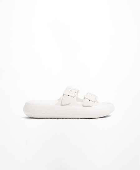Oysho Klamry Moulded Beachwear Platforms Białe | 102863PLQ