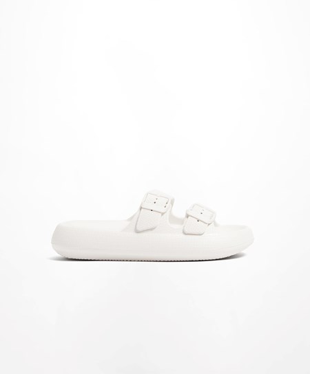 Oysho Klamry Moulded Beachwear Platforms Białe | 320978VXB