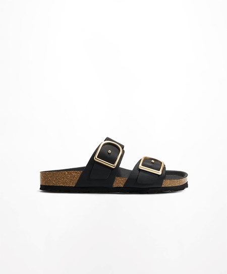 Oysho Klamry Sandals Czarne | 605793SGH