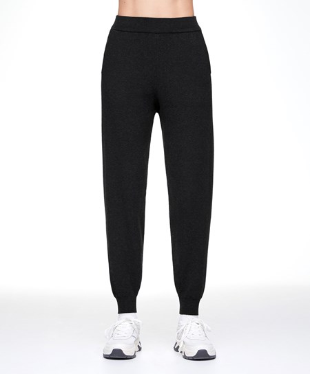 Oysho Knit Joggers Czarne | 726894BKY