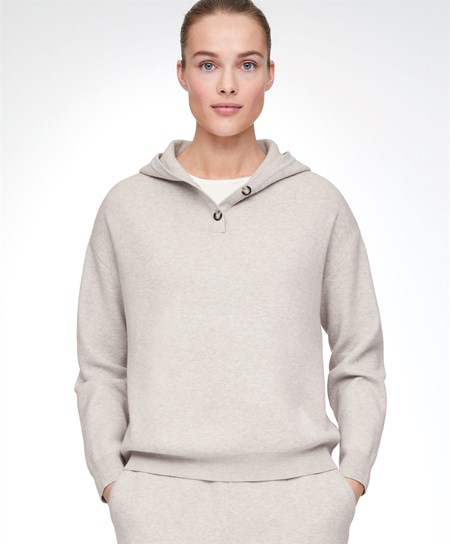 Oysho Knit Zakapturzony Jumper Stone | 345129CAK