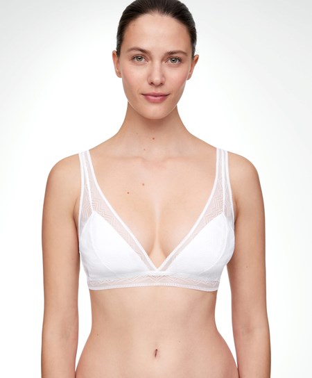 Oysho Koronkowe Triangle Bra Pale Ecru | 432751QUE