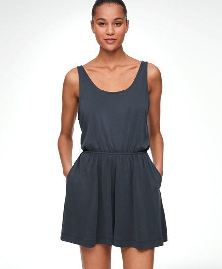 Oysho Krótkie Modal Jumpsuit Anthracite | 210698JOW