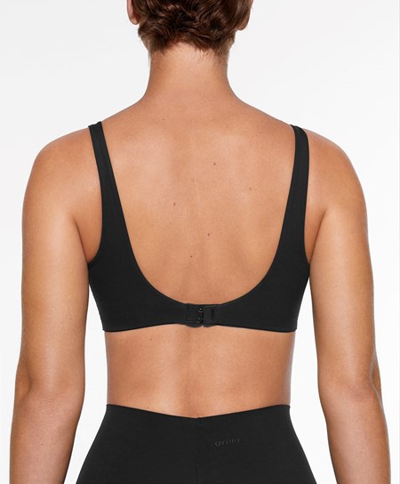 Oysho Light Touch Medium-support Sports Bra Czarne | 562409QAI