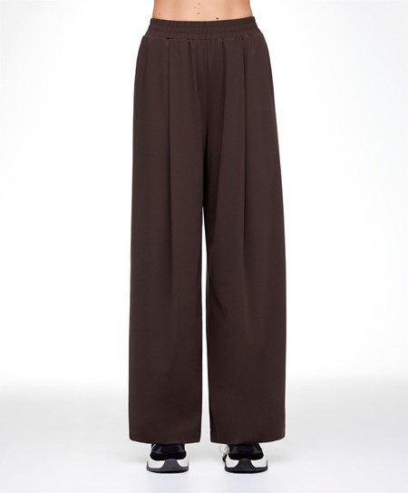 Oysho Light Touch Oversize Prosty-leg Trousers Brązowe | 601975KQN