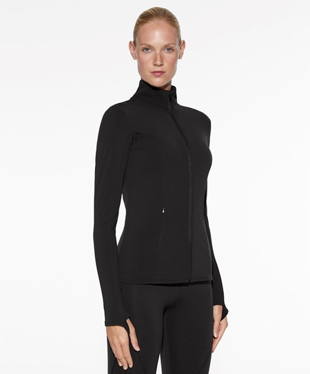 Oysho Light Warm Biegania Jacket Czarne | 807149EFT