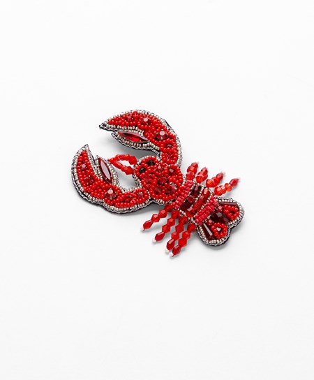 Oysho Lobster Brooch Czerwone | 812497GEK
