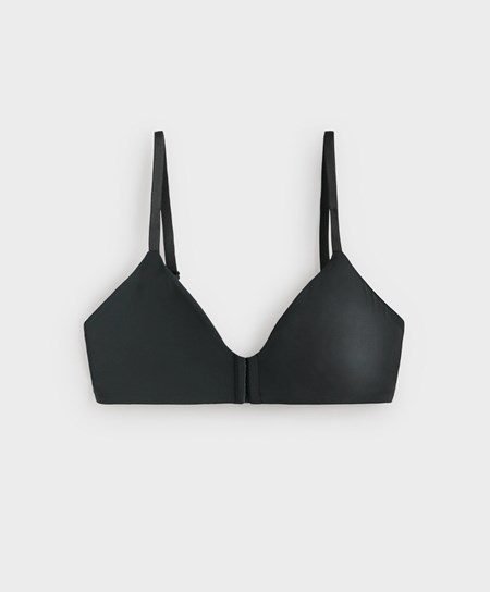 Oysho Lola Bra With Left Cup Czarne | 320617FUD