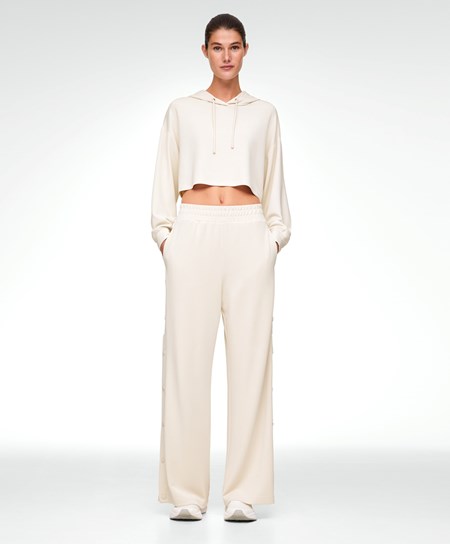Oysho Long Modal White Total Look Stone | 178923YOL